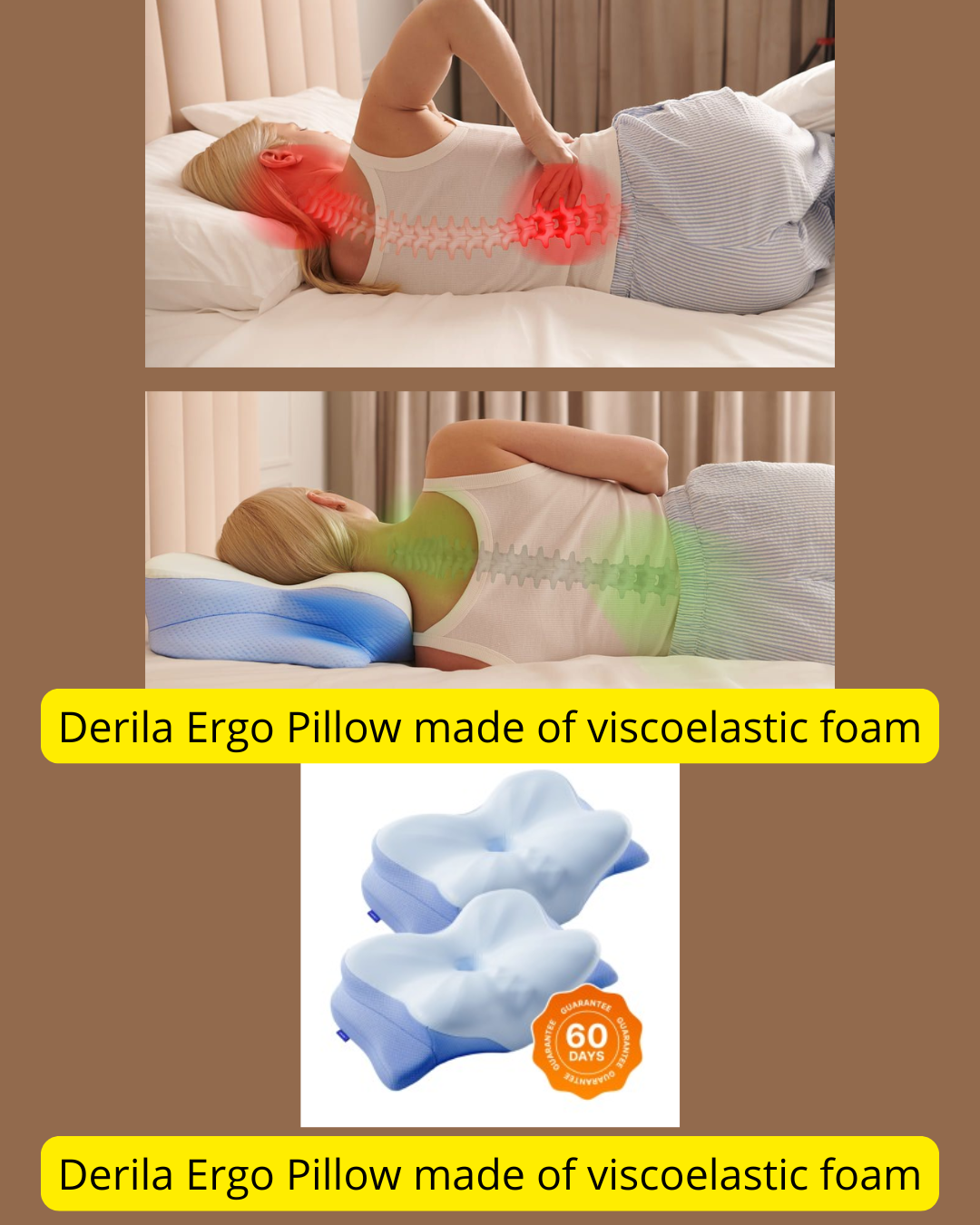 Travesseiro Derila Ergo de Espuma Viscoelástica