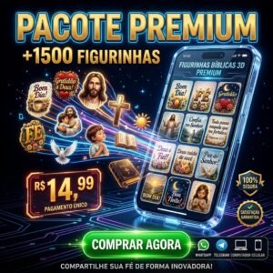 PACOTE COMPLETO DE FIGURINHAS 3D BÍBLICAS